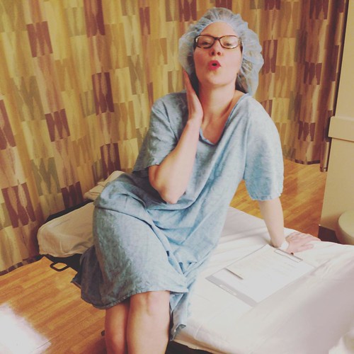 Pre-surgery glamour, darling. 💋