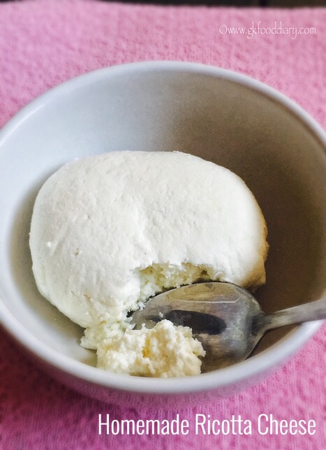 Homemade Ricotta Cheese Recipe for Babies, Toddlers and Kids3