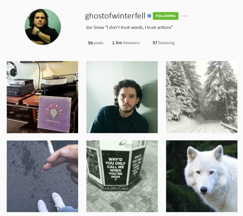 This is What it Would Look Like if the Game of Thrones Characters Had Instagram Accounts