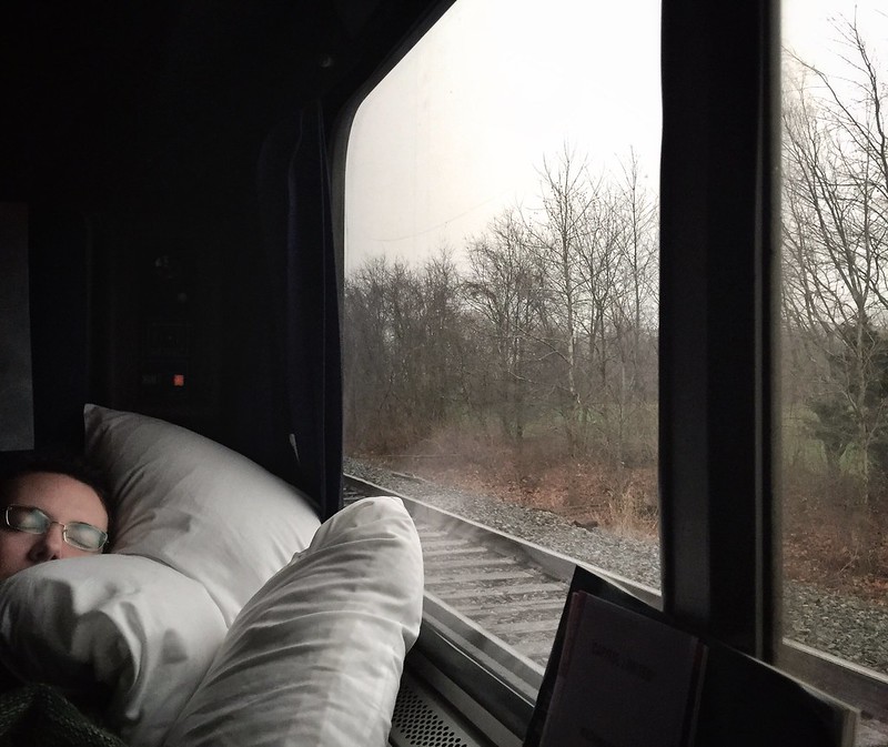 Asleep on the train