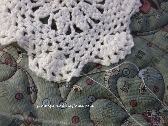 Stitching Doilies ~ From My Carolina Home