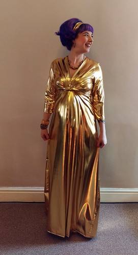 Gold Maternity Dress