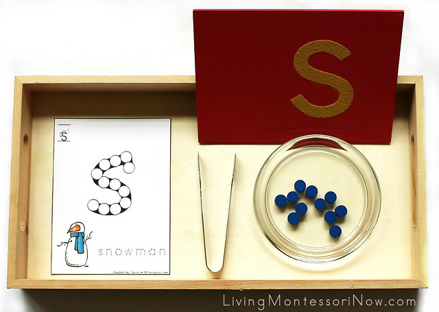 S Is for Snowman Tray
