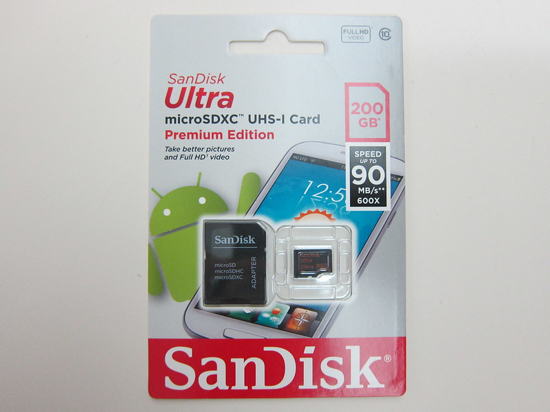 SanDisk Ultra 200GB MicroSDXC Card - Packaging Front