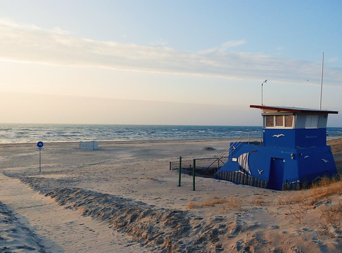 waiting sunset baltic sea balticsea liepāja beach pludmale lifeguardtower sand weareallweneed enjoylatvia vsco traveltherapy