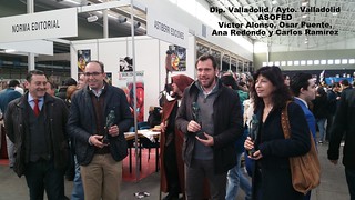 Víctor Alonso, Dip. de Valladolid. Oscar Puente Alcalde de Valladolid, Ana Redondo Concejala de Cultura. Carlos Ramírez
