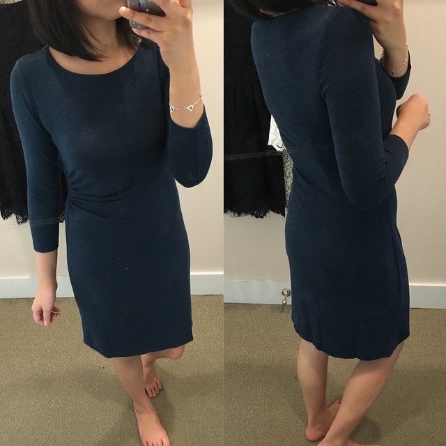 LOFT Side Shirred Dress, size XSP