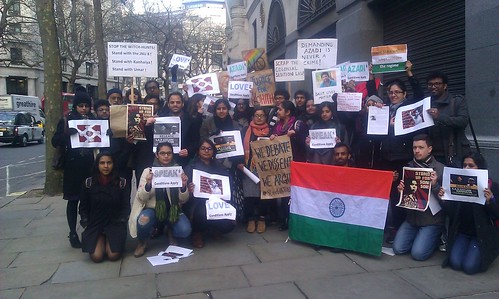 Fwd: Urgent report: JNU Demo in London
