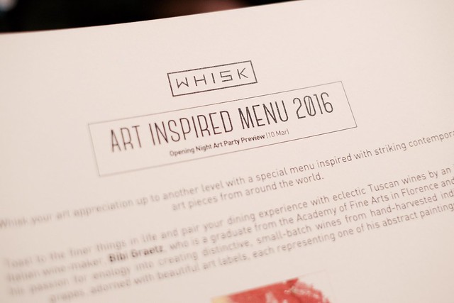 Art Inspired Menu 2016, Whisk