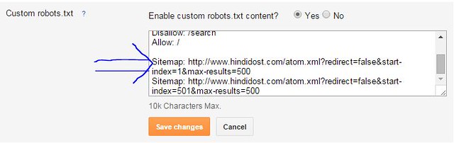 Custom robots txt