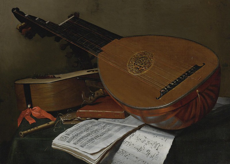 Nicolas-Henry Jeaurat de Bertry - Still life with Lute and Guitar