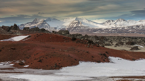 sky mountains clouds landscape lava iceland outdoor snowcapped volcanic snaefellsnes