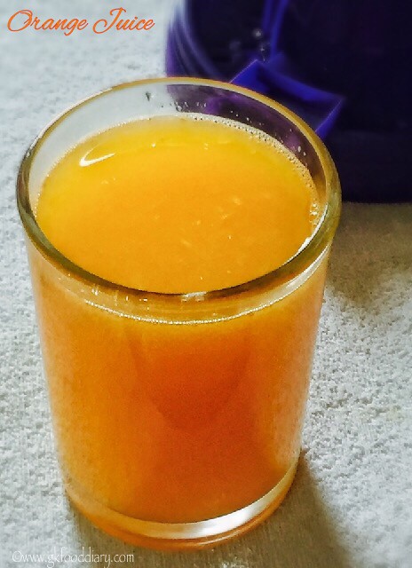 Orange Juice for Babies, Toddlers and Kids