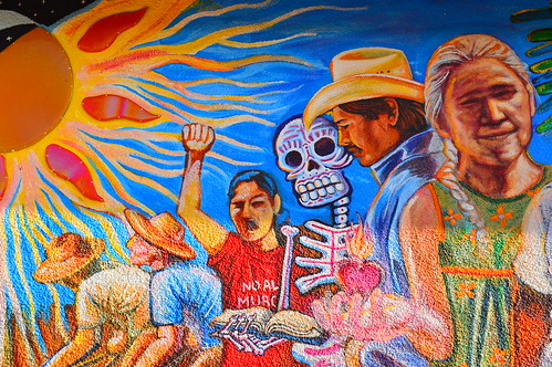 art skeleton mural texas tx delrio casadelacultura brownplaza