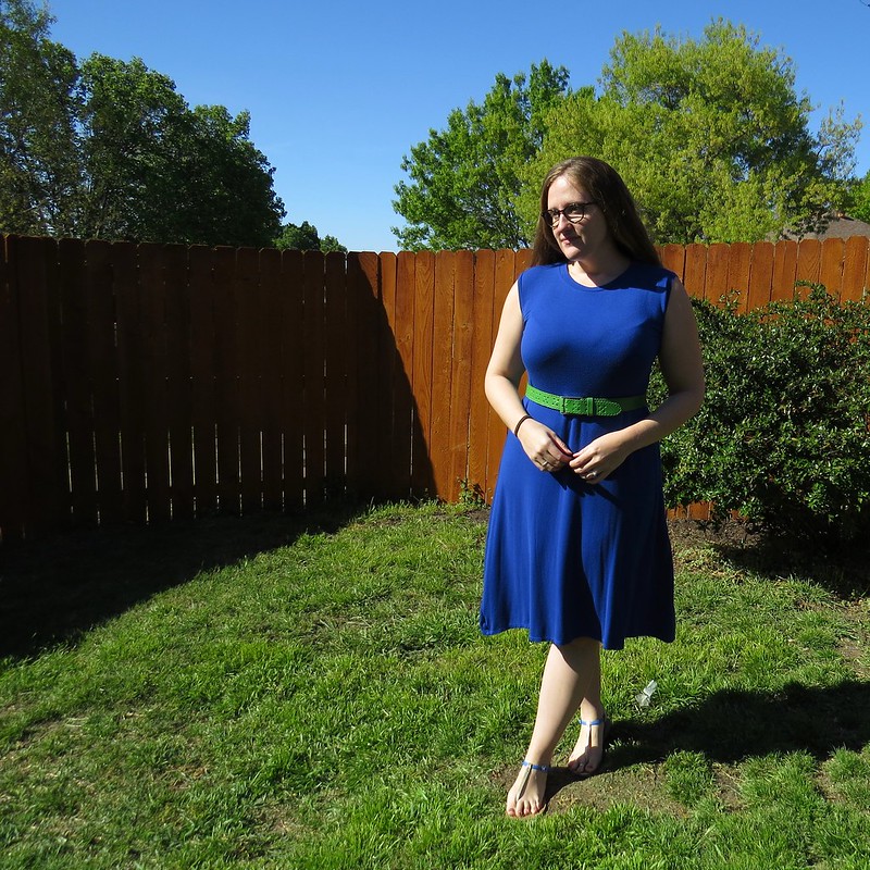 Blue Jersey Dress - After