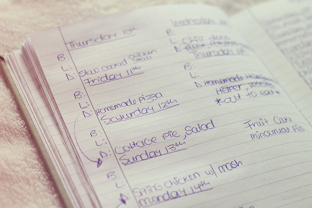 Menu Plan and Grocery Notebook