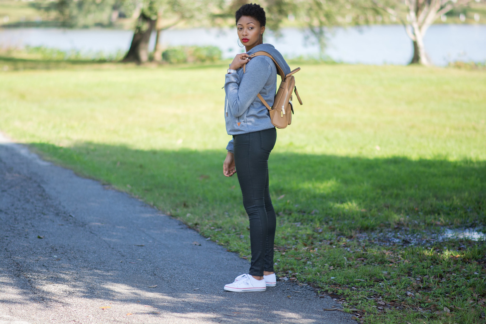 how to style a grey sweatshirt