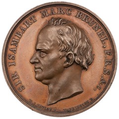 Opening of Thames Tunnel medal obverse