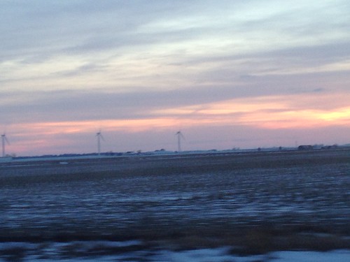 sunset midwest wind indiana farmland plains turbines