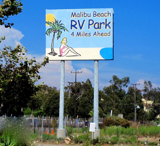 malibu beach rv park sign is gone
