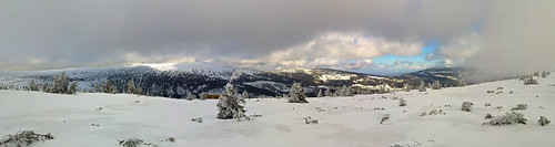 winter panorama snow rocks panoramic zima důl krkonose hory sníh giantmountains labský