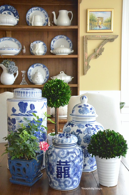 Blue and White Centerpiece - Housepitality Designs