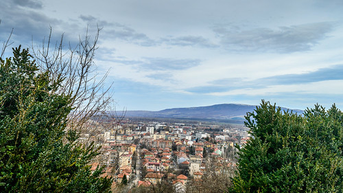 street city winter mountain landscape bulgaria cityview pustrina
