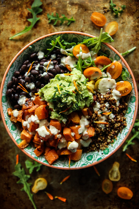 Cuban Quinoa Bowl with Spicy Lemon Dressing- Vegan and Gluten Free