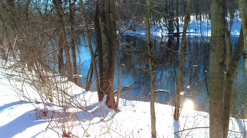 winter snow river puremichigan
