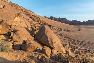 Sundownerplatz in der Namib