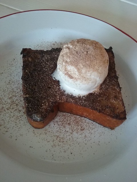 Churro French Toast with Salt & Straw Vanilla Ice Cream and Mexican Chocolate