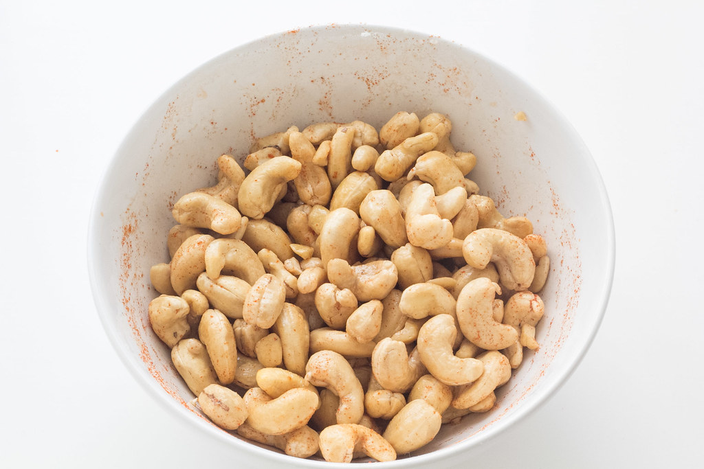 Saltede cashewnødder med paprika