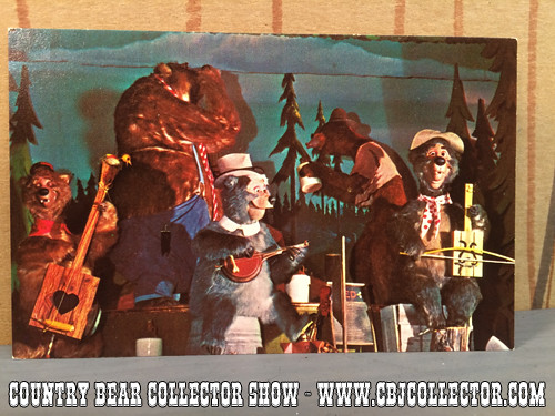 Vintage Walt Disney World Country Bear Jamboree Postcard - Country Bear Collector Show #010