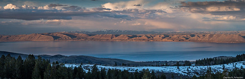 sunset panorama lake clouds landscape utah spring idaho bearlake cachecounty charlesrpeterson petechar panasonicgx8