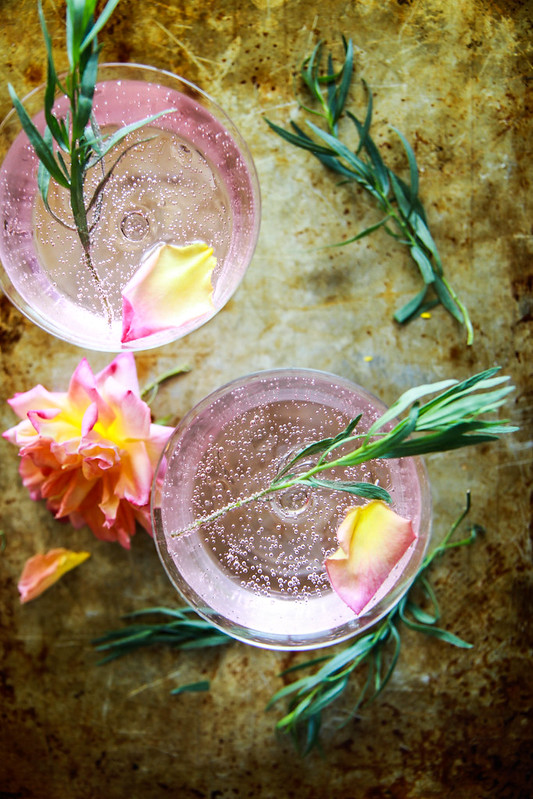 Rose and Tarragon Gin Lemonade
