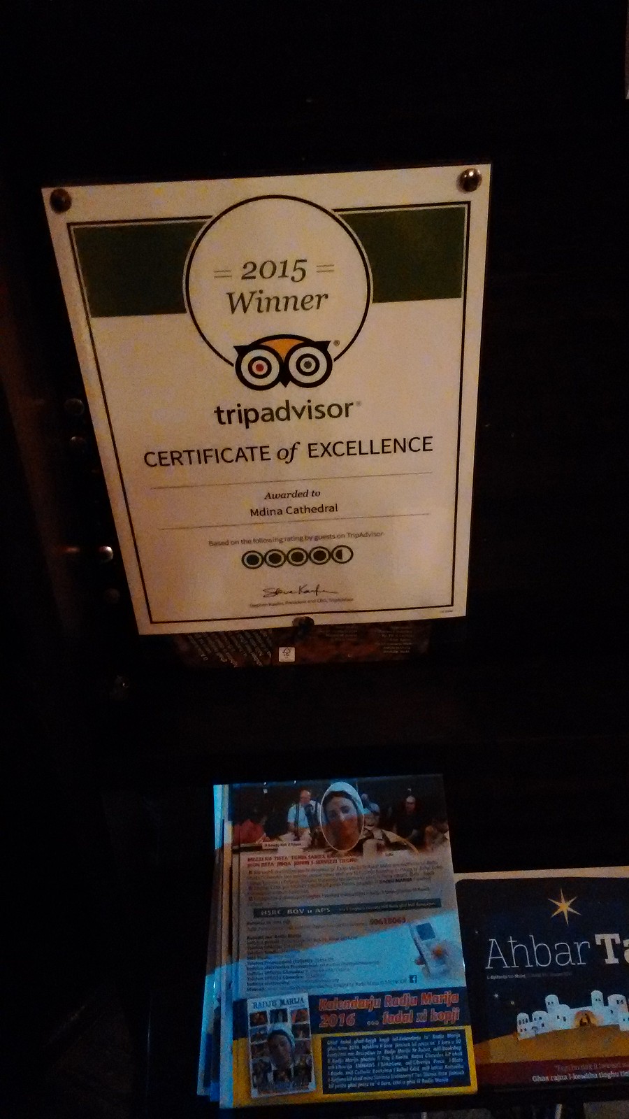 Certificato di eccellenza