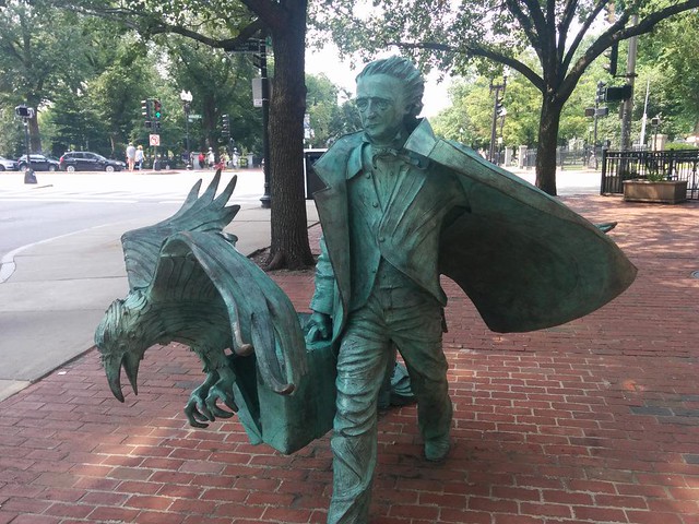 Edgar Allen Poe Sculpture, Downtown Boston