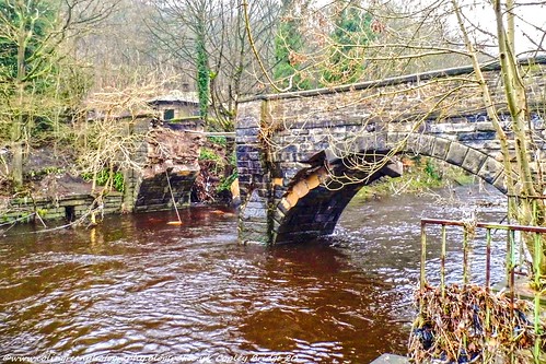 Flood Damaged Remains of Copley Bridge.