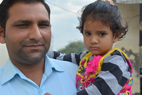 Sanjiv and his daughter Mishti, after whom he branded his dairy products