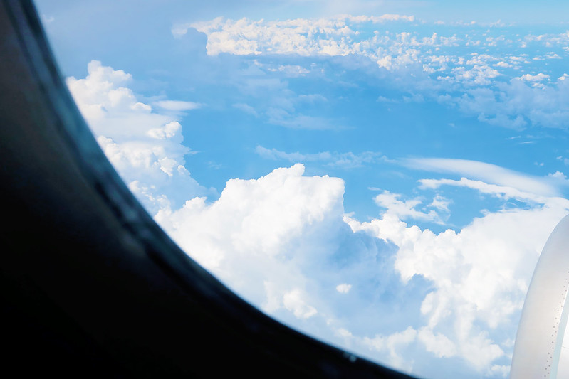 air plane window view