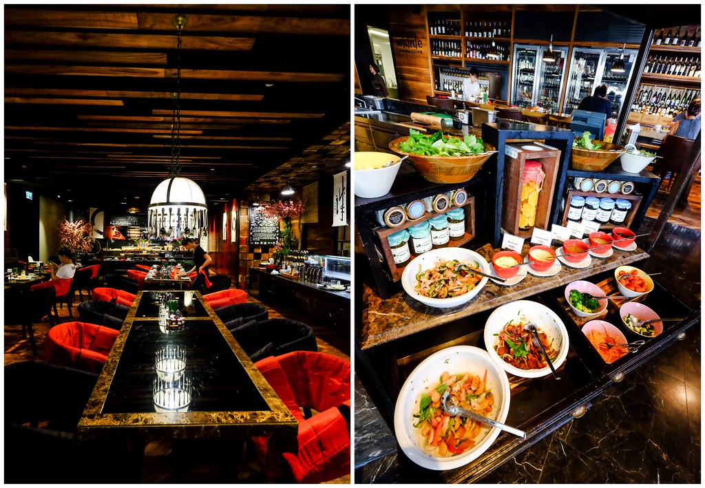 伟大的索菲特酒店早餐所以曼谷的红色烤箱内部和食物