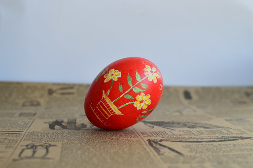 Pysanka or Ukranian Egg Dyeing, made by me and my mother