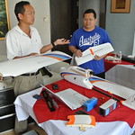 Mr. Pang Kee Yan giving briefing to James Bali