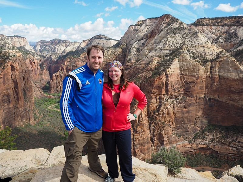 At the top of Angels Landing