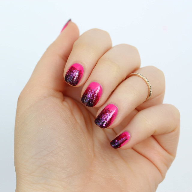 Valentine's Day Pink Ombre Manicure