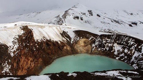 mountain landscape iceland highlands outdoor crater volcanic askja víti thehighlands