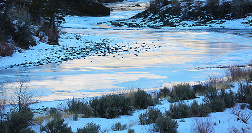 reflection ice river canyon wyoming cody northfork wapitivalley northforkoftheshoshone