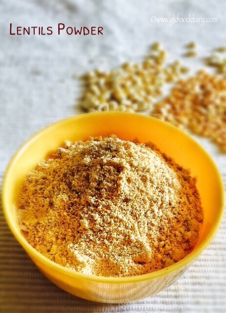 Lentils Powder or Paruppu Podi Recipe for Toddlers and Kids 2