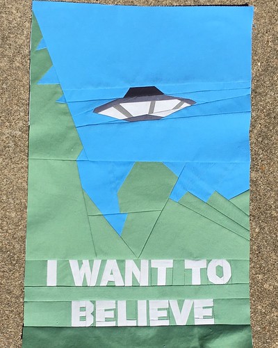 I Want To Believe X-Files Quilt Block