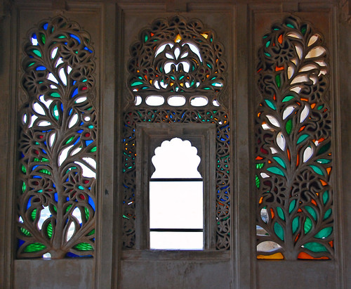 Colourful Stained Glass Windows Brighten Up Udaipur Palace in India